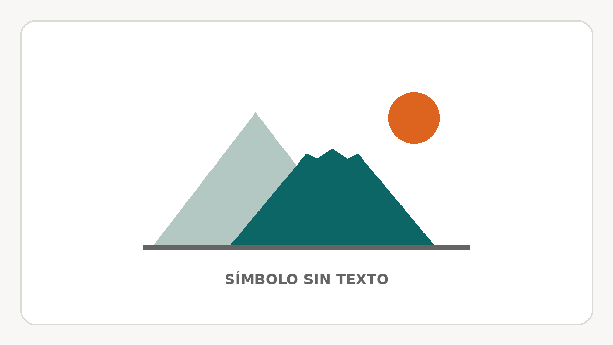 Ejemplo original de isotipo con icono geométrico de montaña sin texto