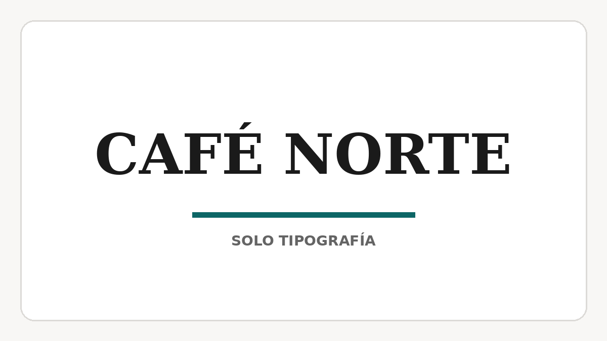 Ejemplo original de logotipo con palabra CAFÉ NORTE en tipografía estilizada