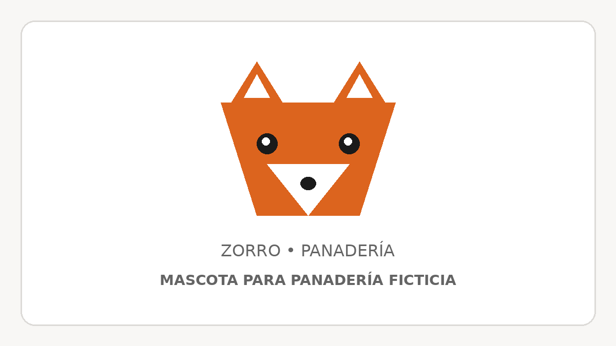 Ejemplo original de logo mascota con zorro ilustrado para panadería ficticia